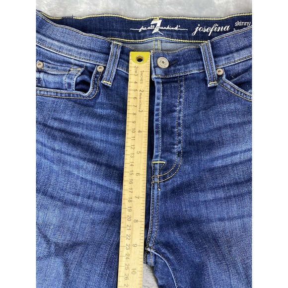 7‎ For All Mankind Jeans Women's Josephina Skinny Boyfriend Dark Wash - Size 25 - Picture 6 of 9